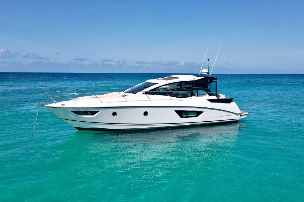 The 2018 Beneteau GT46 is an elegantly designed yacht, with clean lines.