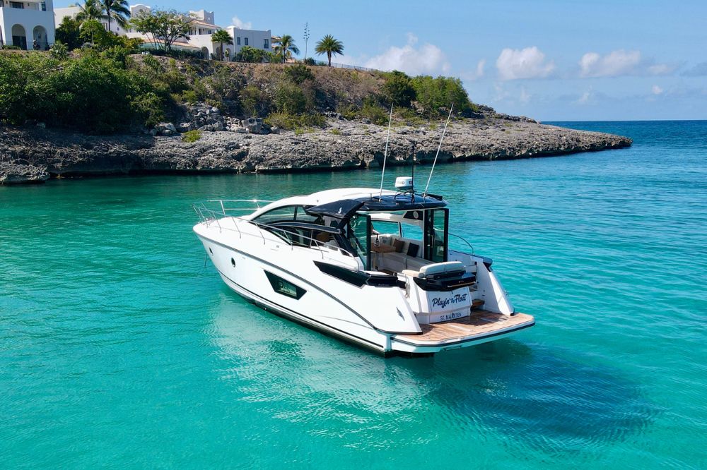 The 2018 Beneteau GT46 Alandrea is an elegantly designed yacht, with clean lines.