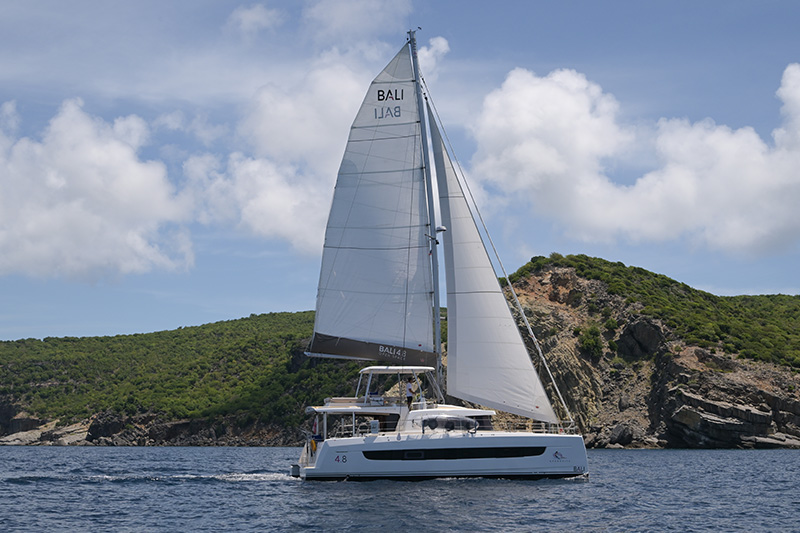 The BALI 48 is an elegantly designed yacht, with clean lines.