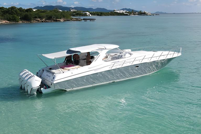 The Leopard 51 is an elegantly designed yacht, with clean lines.