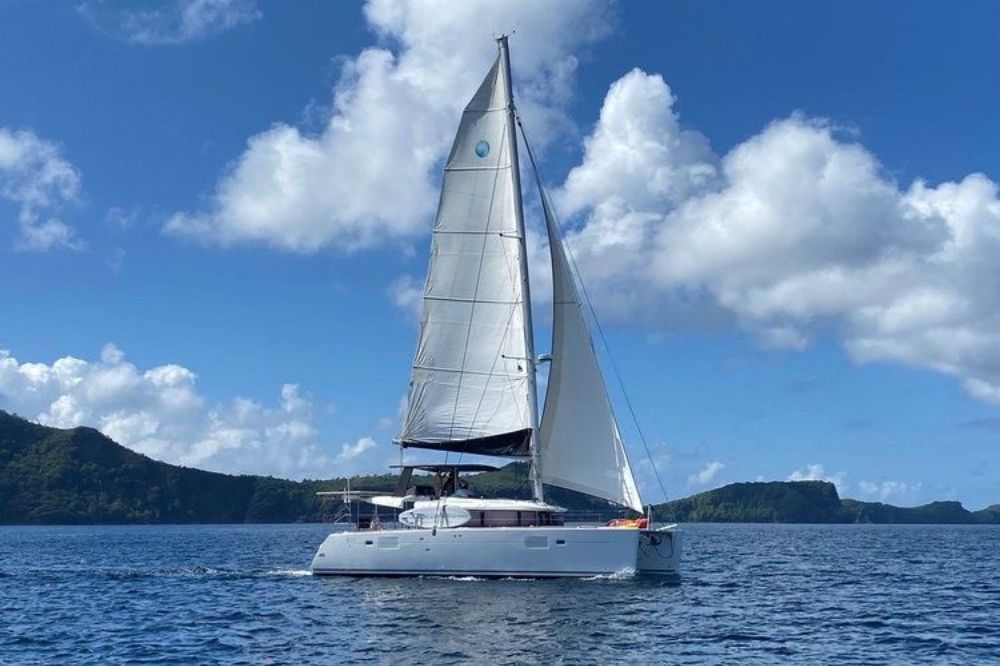 The Lagoon 45 is an elegantly designed yacht, with clean lines.