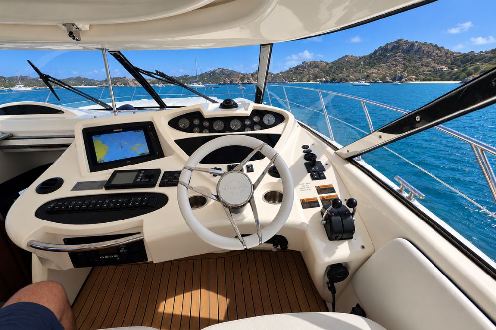 The Blu Bi U is an elegantly designed yacht, with clean lines.